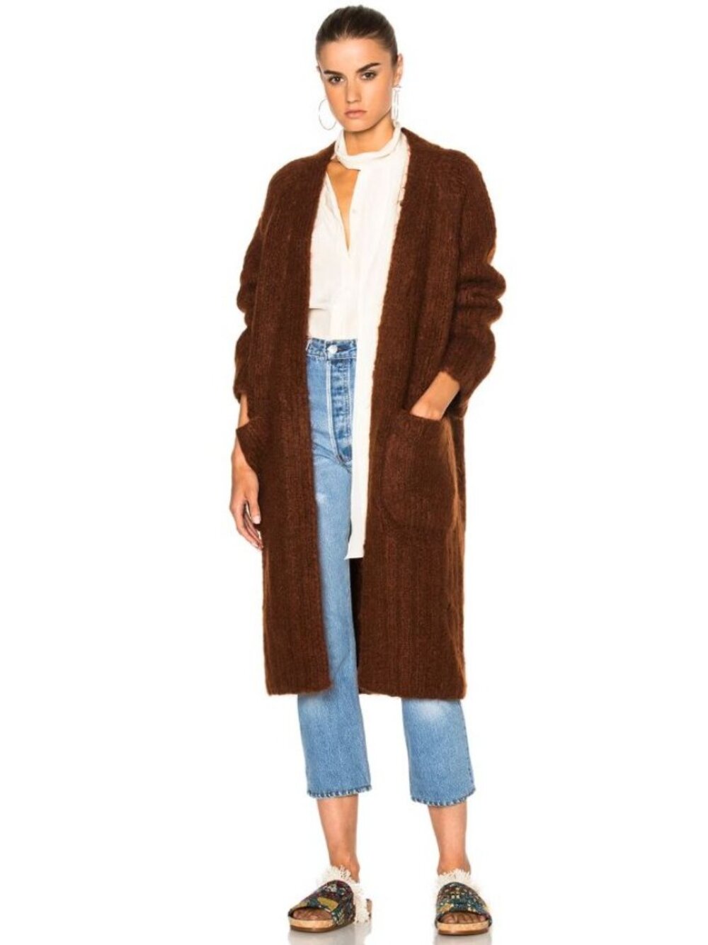 CHLOE Cashmere Knit Cardigan Bordeaux Size Medium NWT